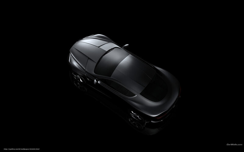 black sports car from above