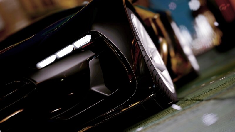 Black Sports Car Front — Dark