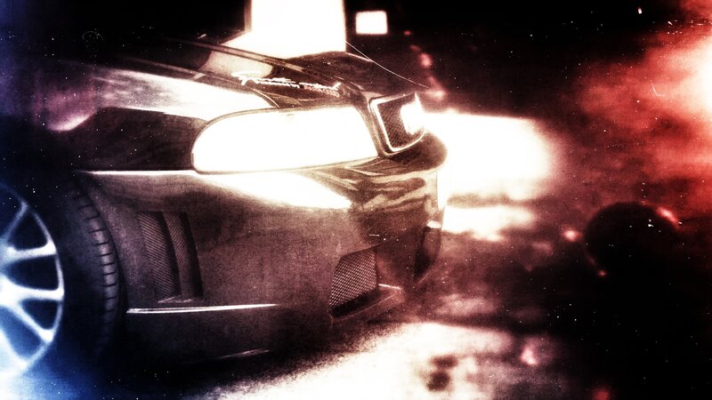 Black Sports Car Front — Dramatic