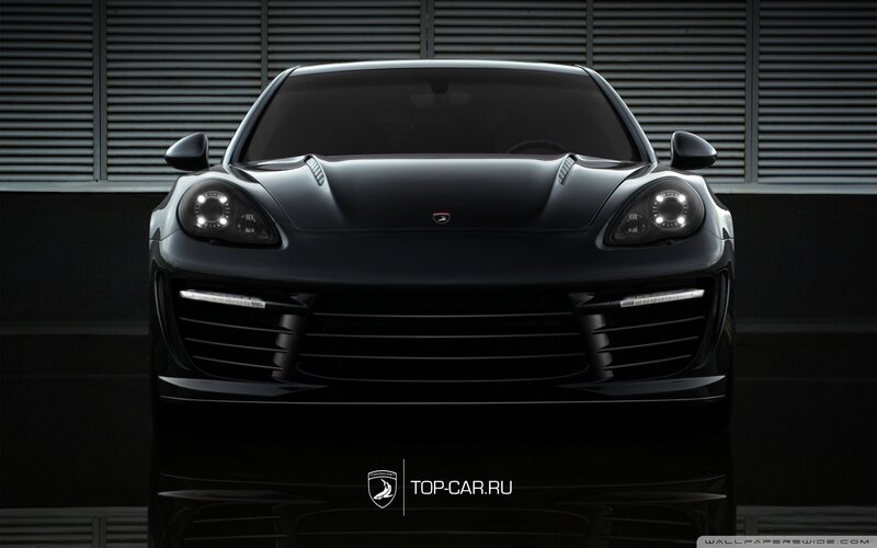 black sports car front view