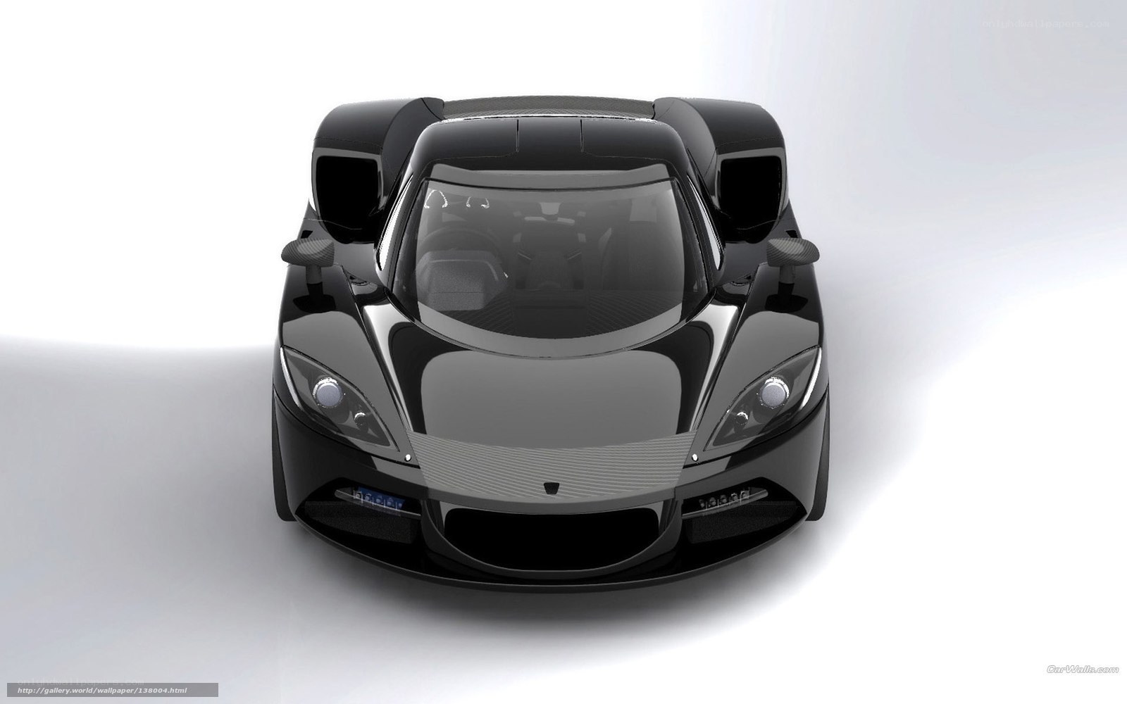 black sports car front view