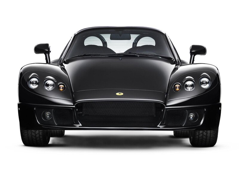 black sports car front view