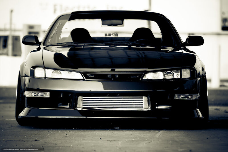 black sports car front view