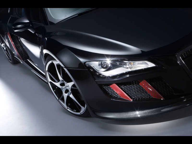 black sports car front view