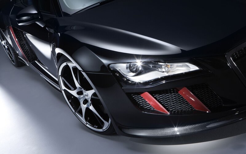 black sports car front view