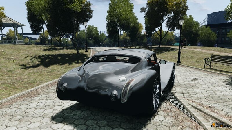 Black Sports Car — Gray, Calm, Afternoon, 3d Render
