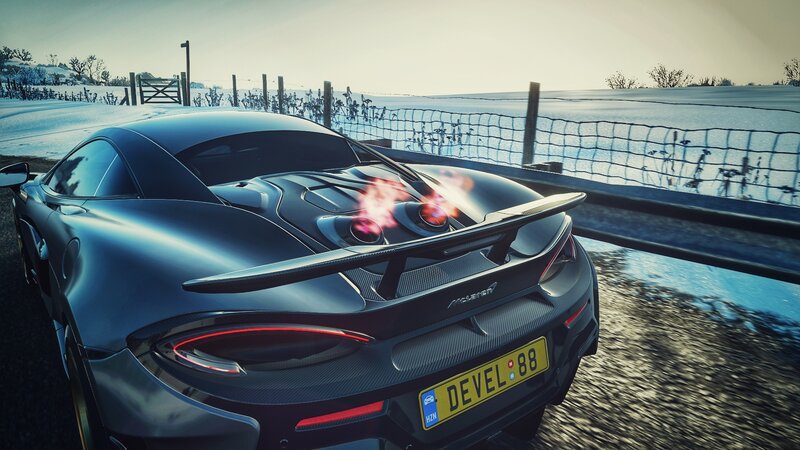 Black Sports Car — Gray, Cold
