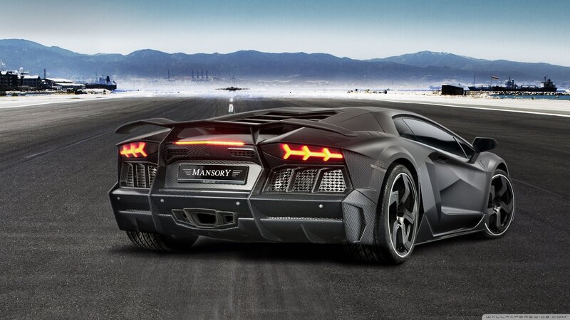 Black Sports Car — Gray, Dramatic, 3d Render, Mountains, Runway, Ship