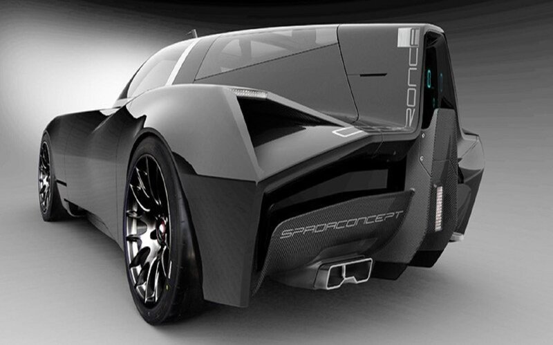 Black Sports Car — Gray, Dramatic, 3d Render