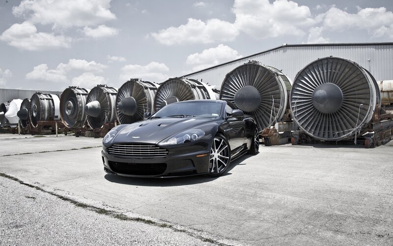 Black Sports Car — Gray, Dramatic, Afternoon, Photograph, Jet Engines