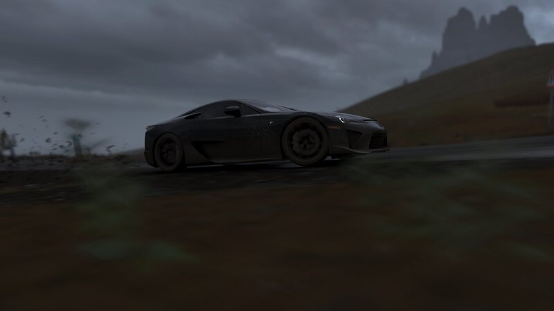 Black Sports Car — Gray, Dramatic, Night, 3d Render