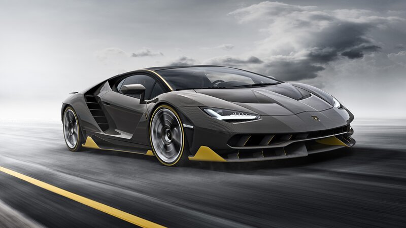 Black Sports Car — Gray, Dramatic, Photograph, Road, Clouds
