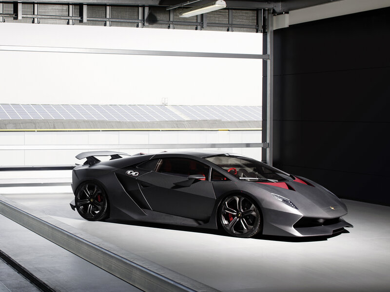 Black Sports Car — Gray, Dramatic, Photograph, Solar Panels