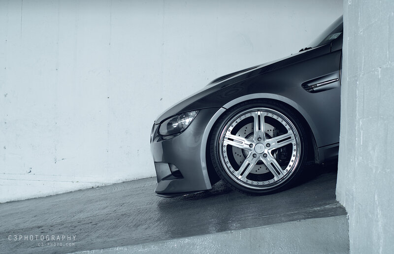 Black Sports Car — Gray, Dramatic, Photograph, Wheel