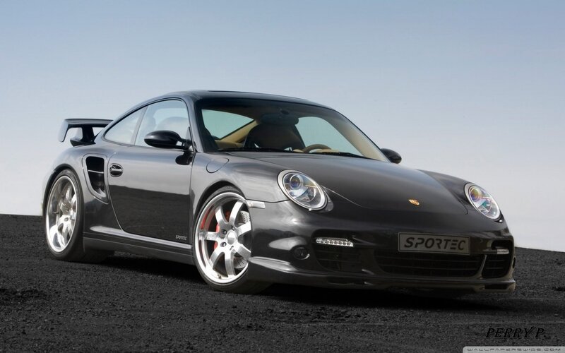 Black Sports Car — Gray, Dramatic, Photograph, Wheels, Sky