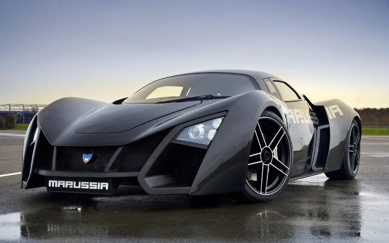Black Sports Car — Gray, Dramatic, Sunset, Photograph, Race Track