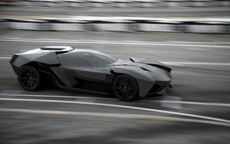 Black Sports Car — Gray, Dynamic, 3d Render, Race Track