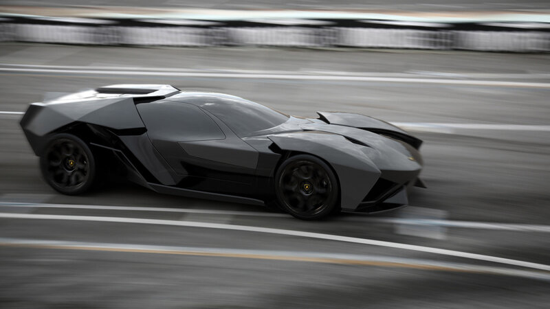 Black Sports Car — Gray, Dynamic, 3d Render