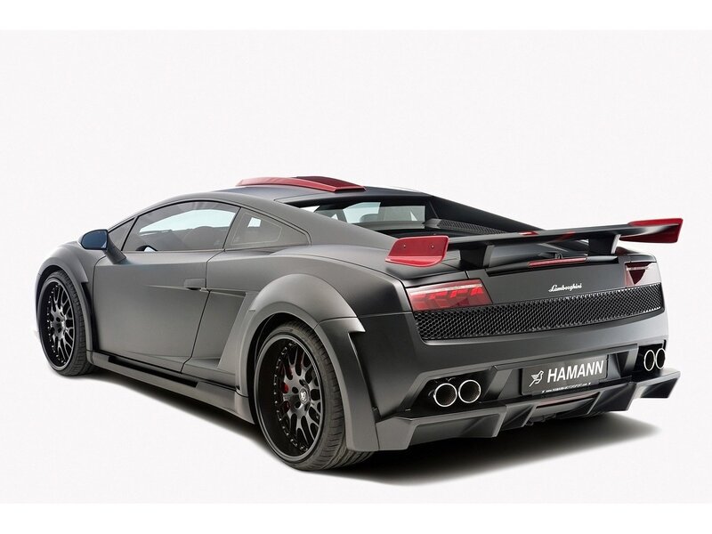 Black Sports Car — Gray, Neutral, Photograph, Rear Wing