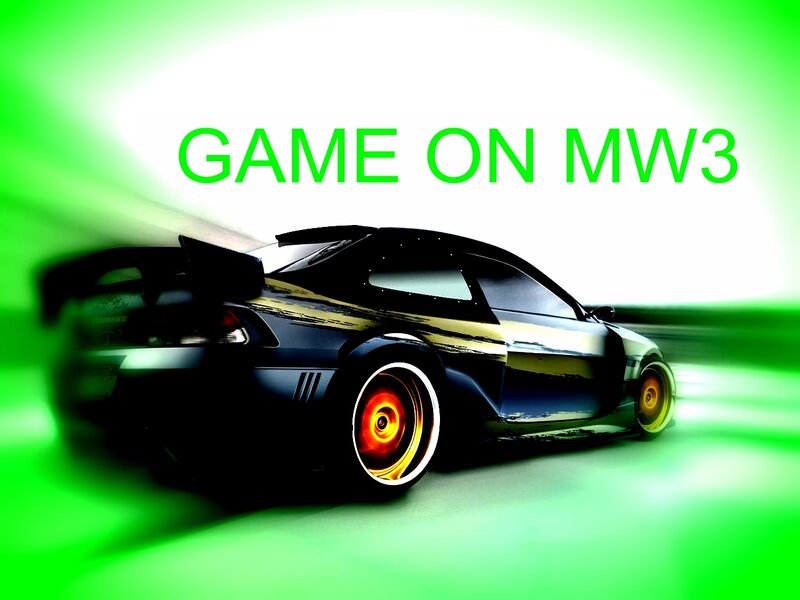 Black Sports Car — Green, Dynamic