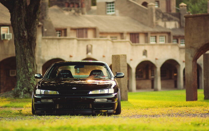 Black Sports Car — Green, Serene