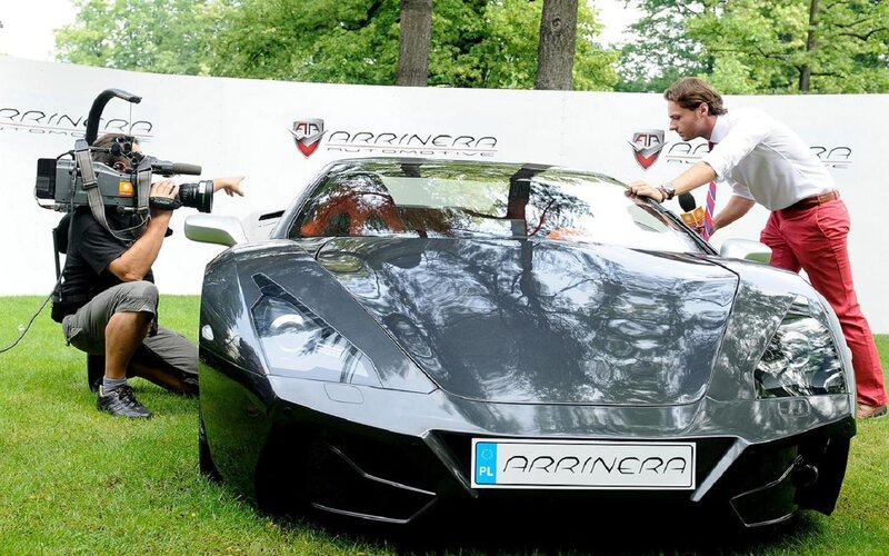 Black Sports Car — Green