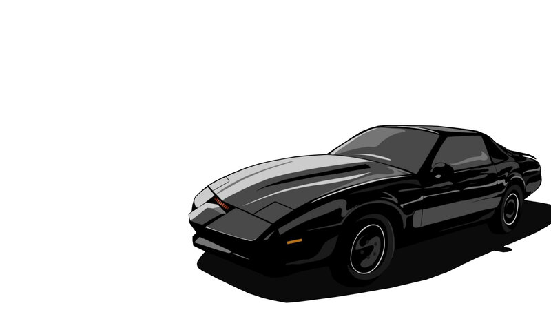 black sports car illustration