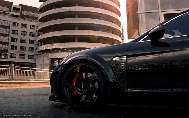 black sports car in city