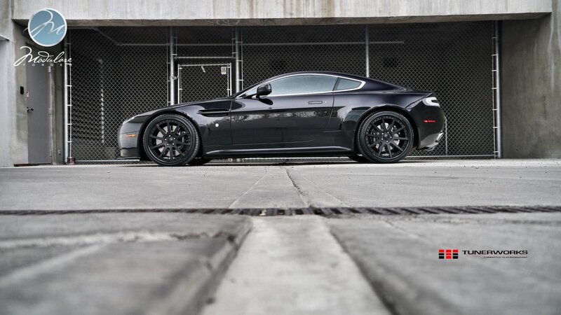 black sports car in garage
