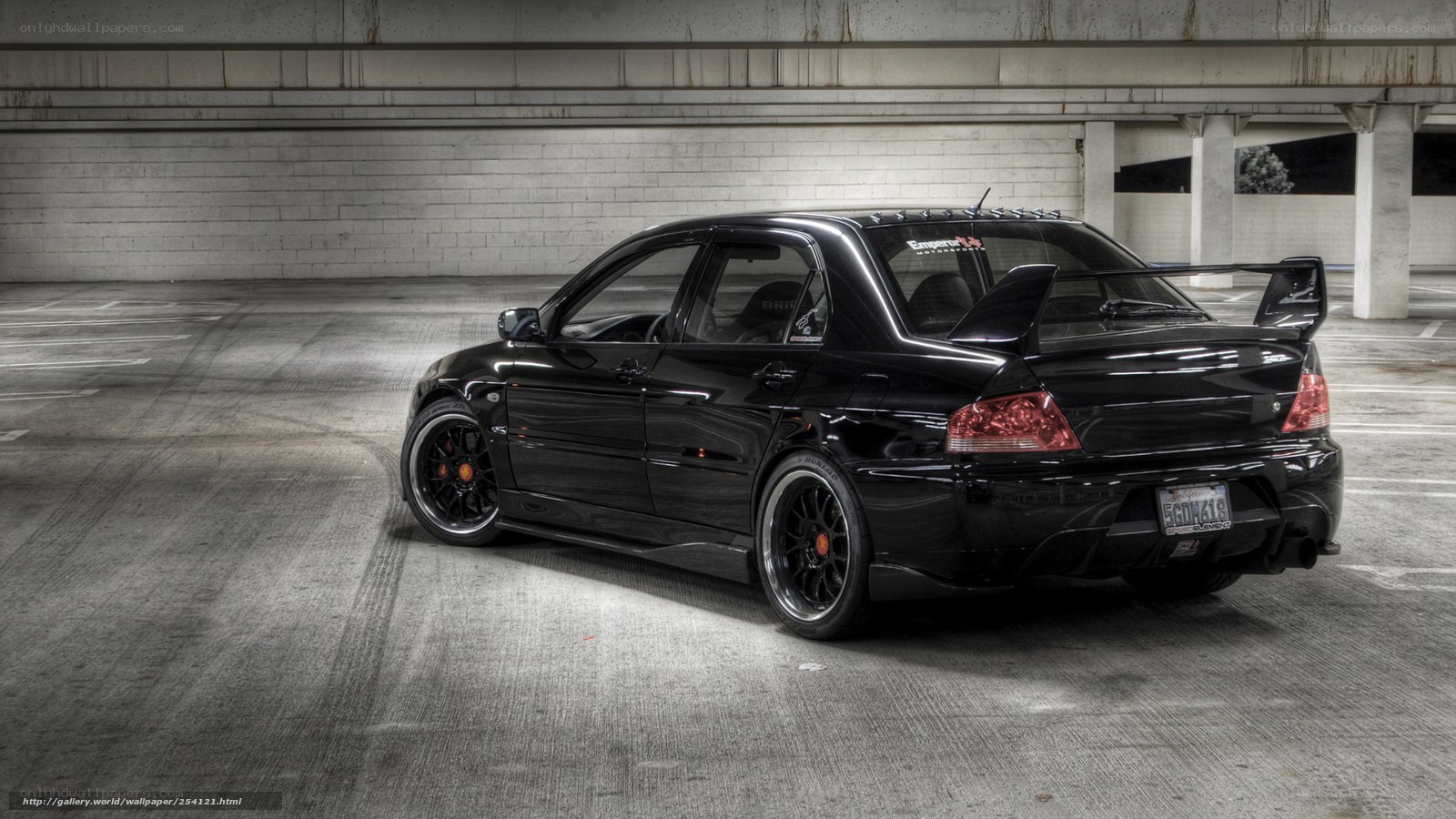 black sports car in garage