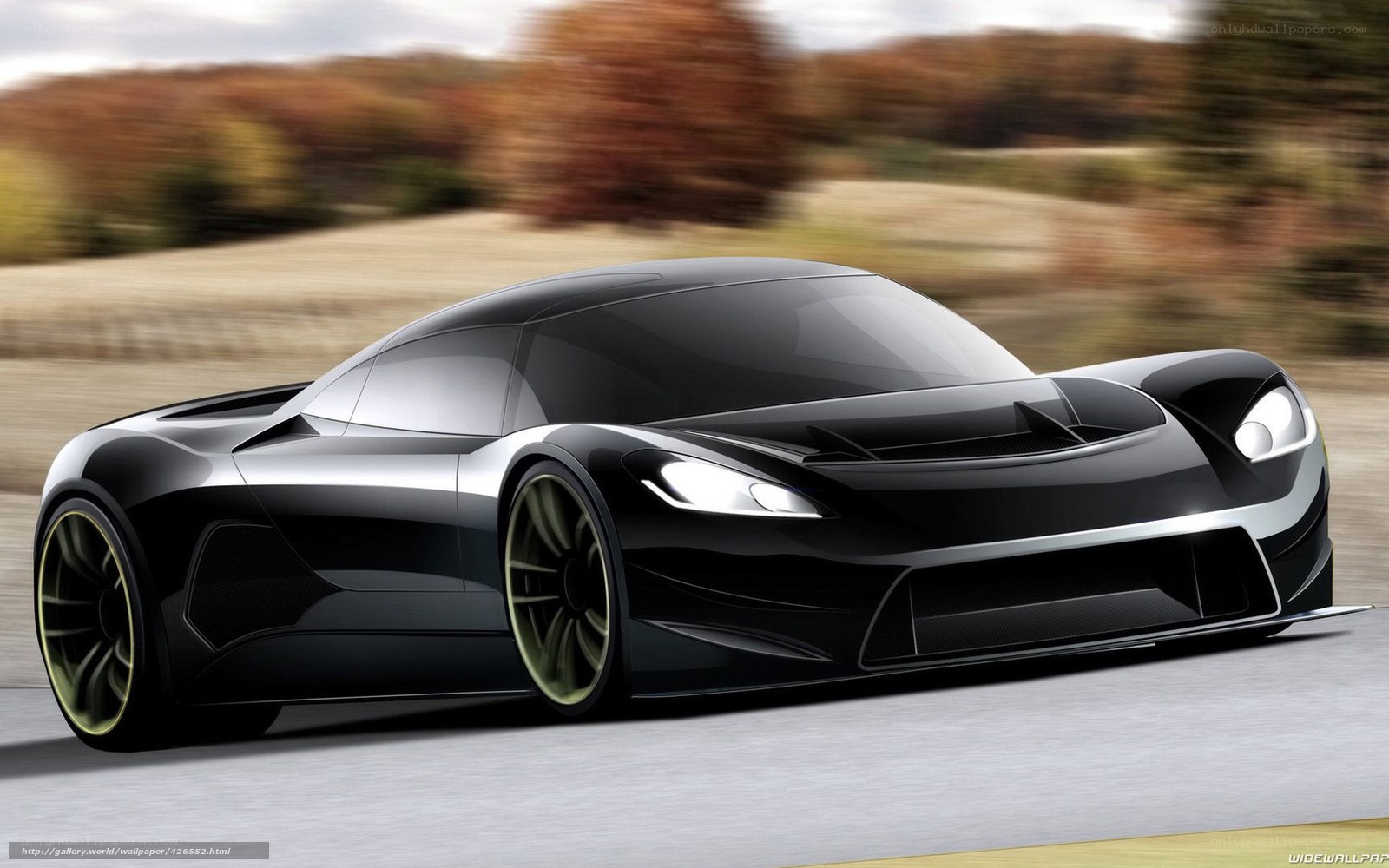 black sports car in motion