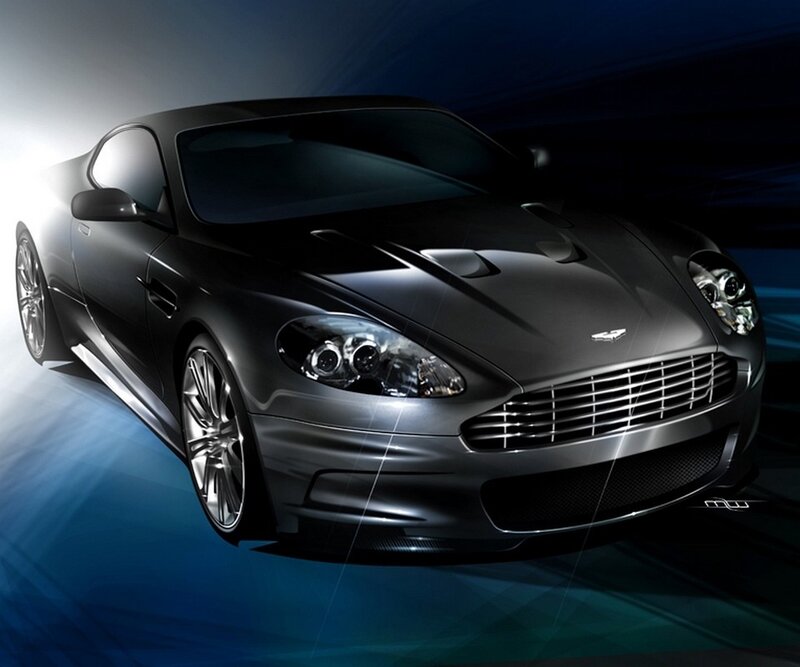 black sports car in motion