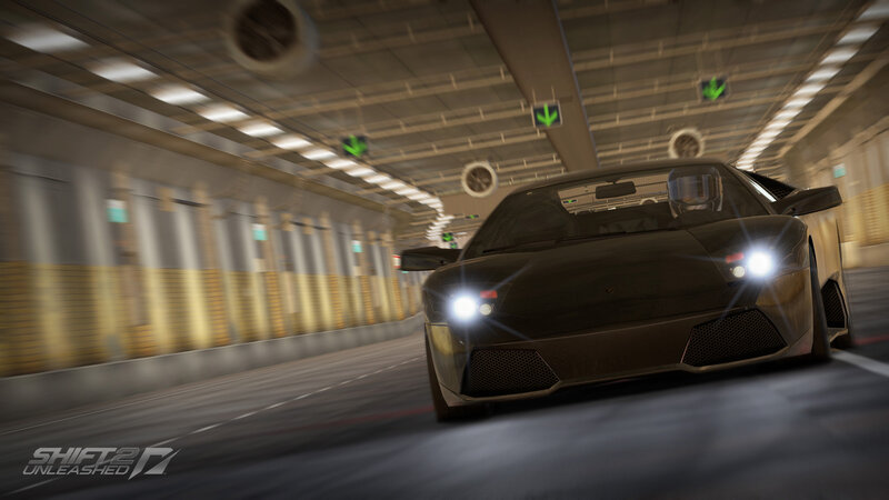 Black Sports Car in Tunnel — Dynamic, 3d Render