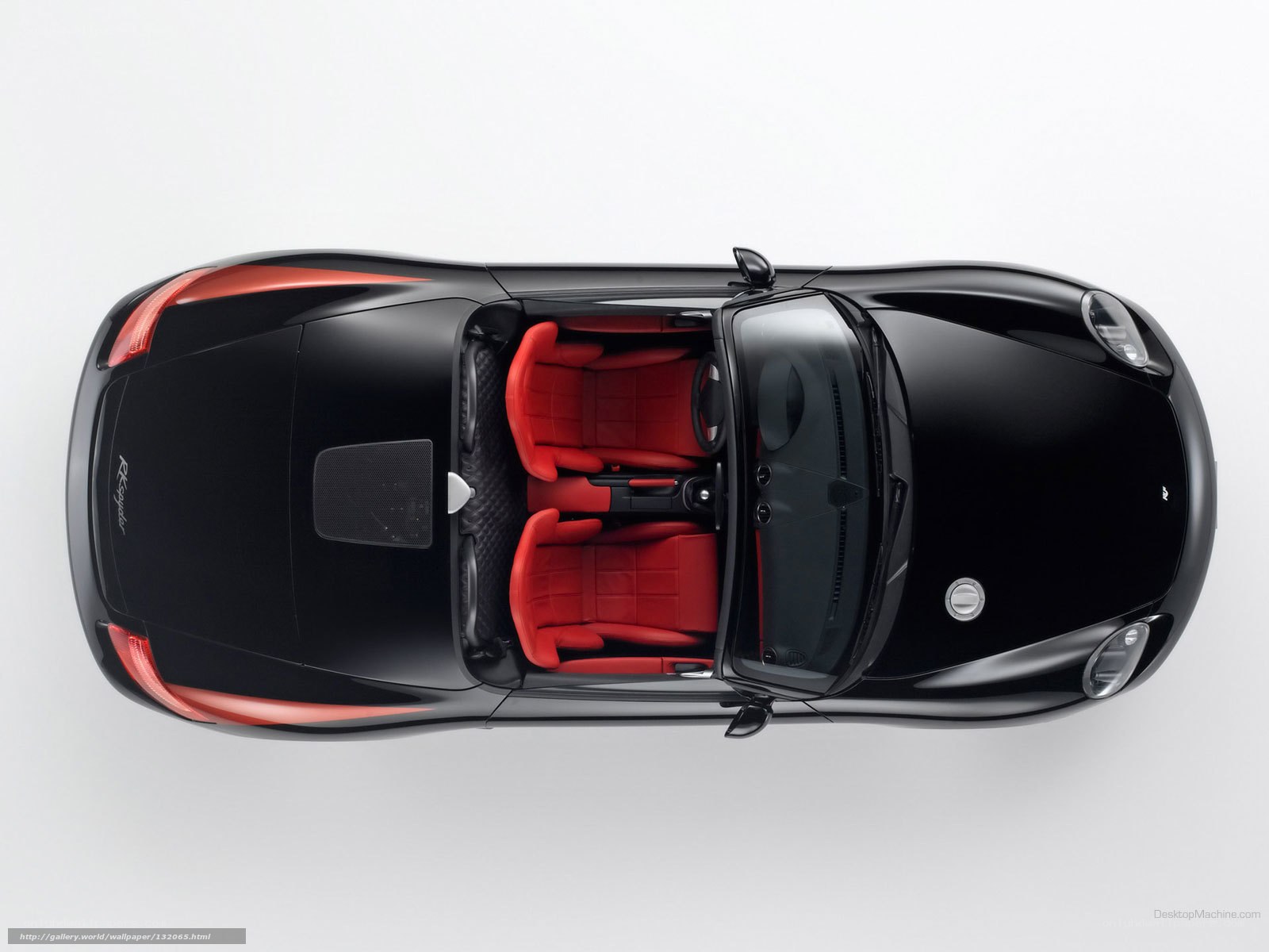black sports car interior