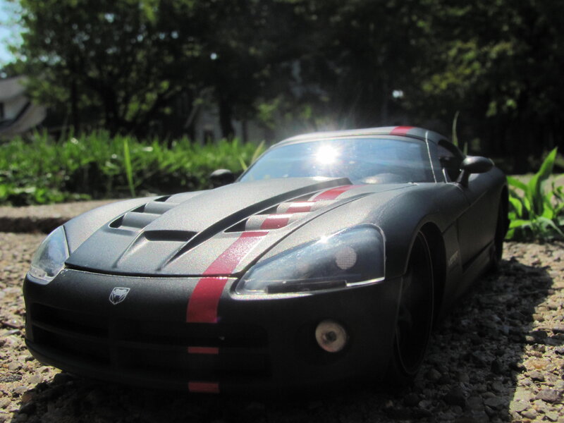 Black Sports Car Model — Gray