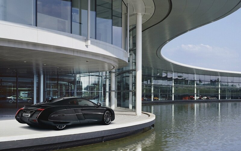 Black Sports Car — Modern, Afternoon