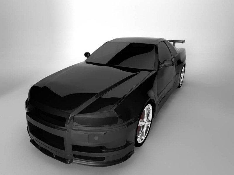 Black Sports Car — Neutral, 3d Render, Tire