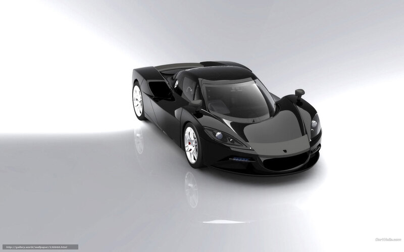 Black Sports Car — Neutral, 3d Render, Wheels, Reflection