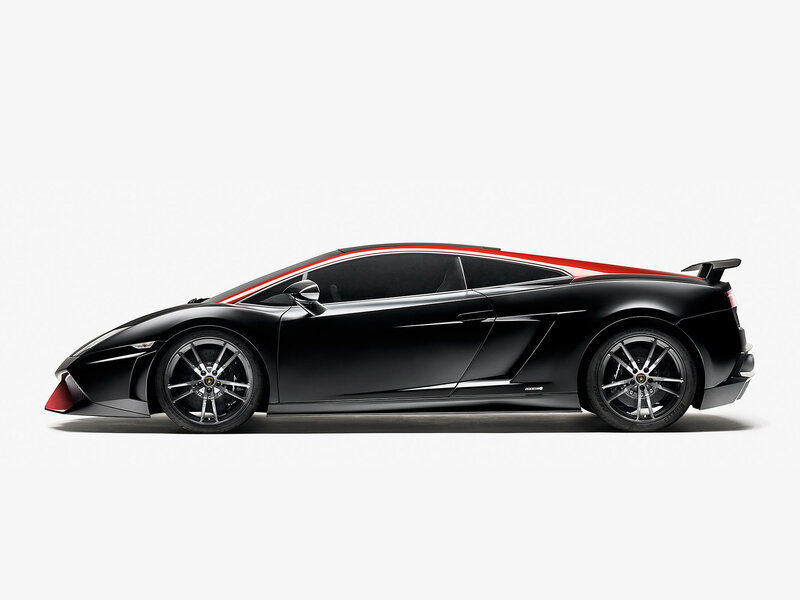 Black Sports Car — Neutral, Photograph, Red Stripe