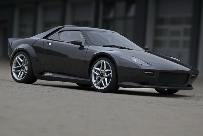 black sports car on concrete