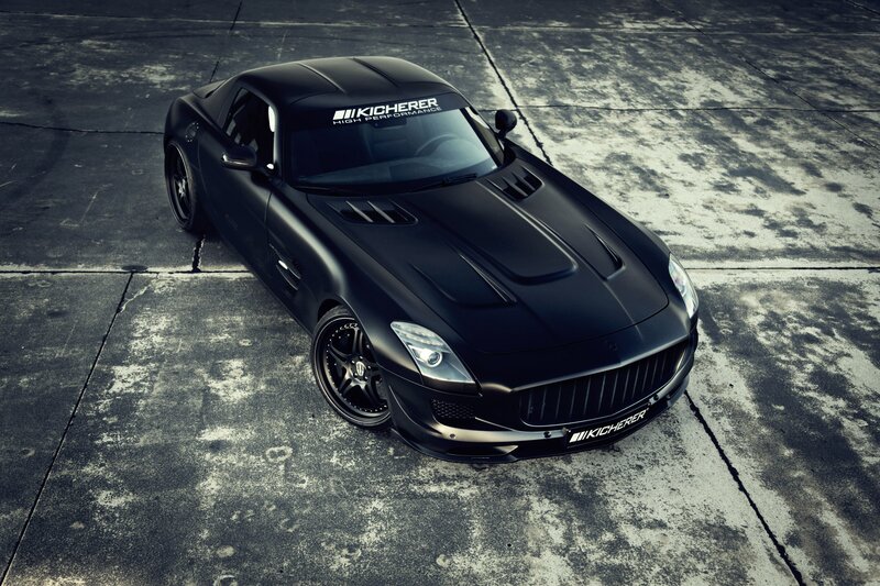 black sports car on concrete