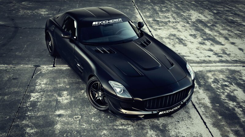 black sports car on concrete