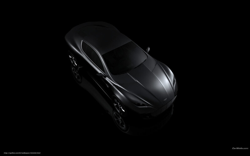 black sports car on dark background