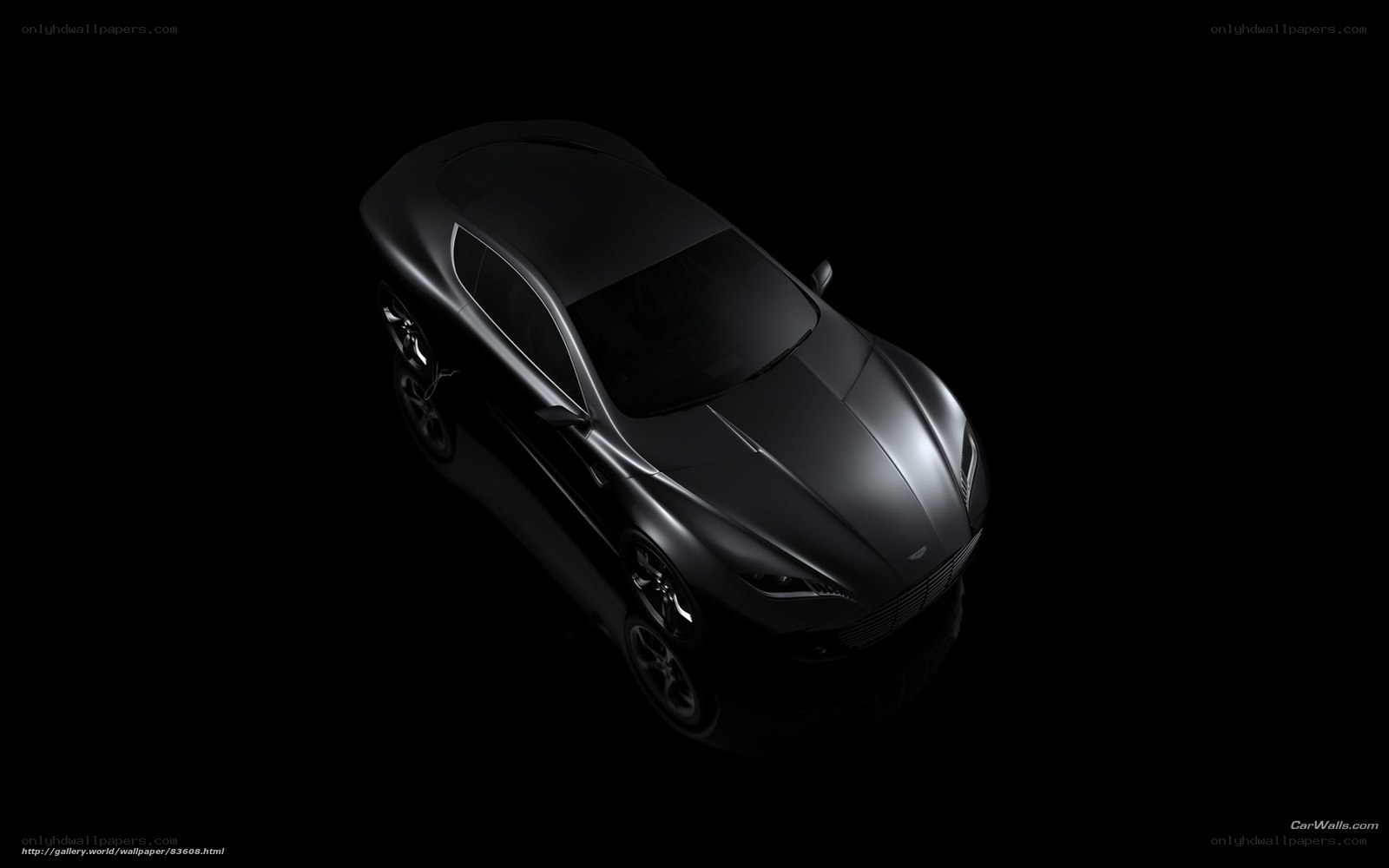 black sports car on dark background