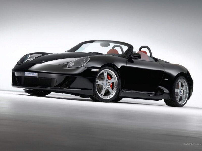 black sports car on display