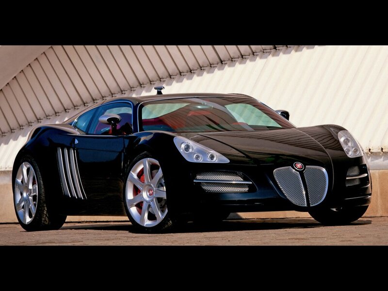 black sports car on display
