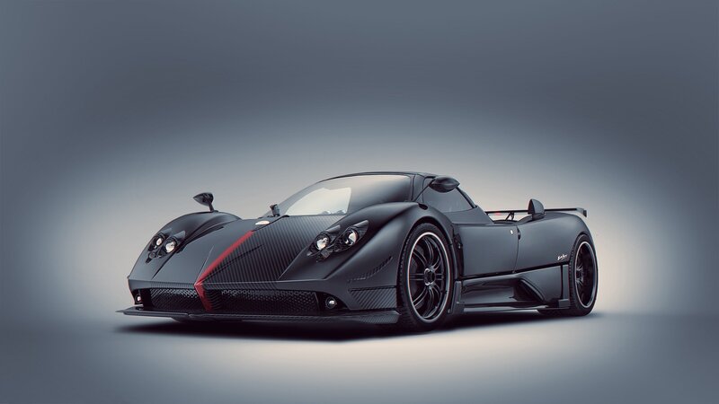 black sports car on gray background