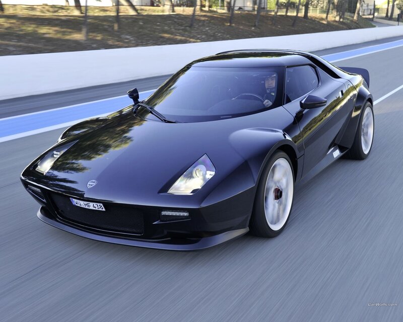 black sports car on racetrack