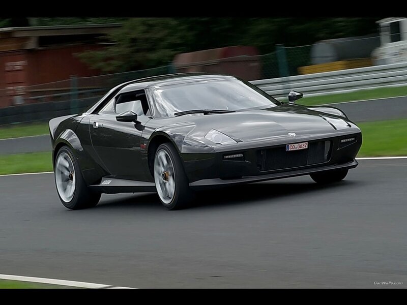 black sports car on racetrack