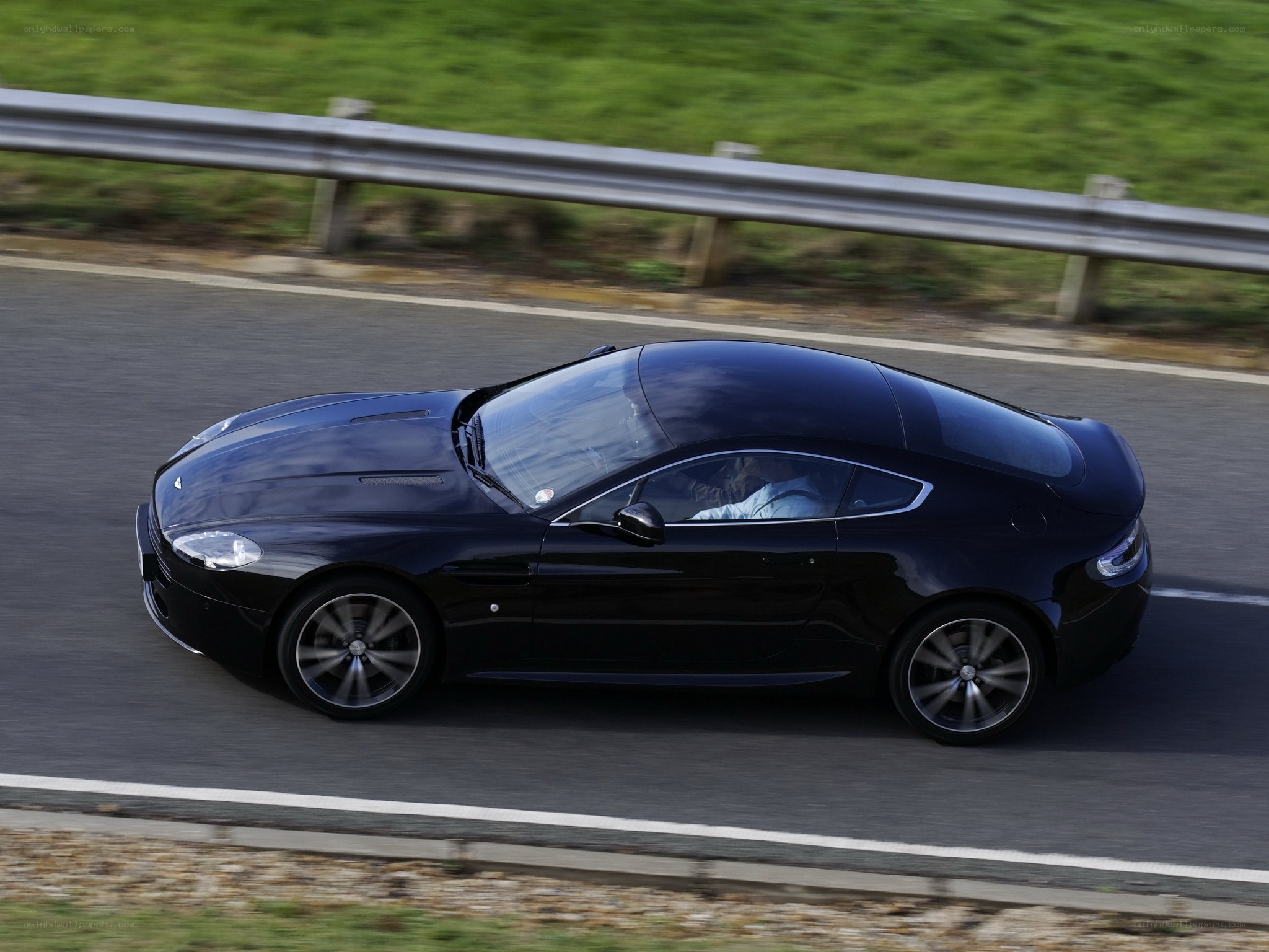 black sports car on road